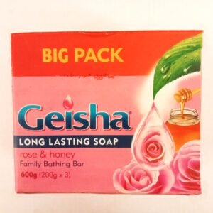Geisha Rose & Honey Big Pack Family Bathing Bar Soap 600g(200g x 3)