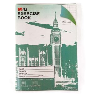 M&G Square Ruled Exercise Book 200 Pages Green