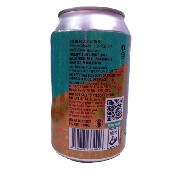 KO Pineapple & Mint Cider 330ml(8% ABV)